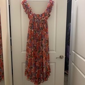 Zimmerman Poppy Frill Edge Midi Dress